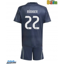 Real Madrid Antonio Rudiger #22 Bortedraktsett Barn 2025-26 Kortermet (+ Korte bukser)